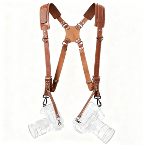 Nhà Sản Xuất Tùy Chỉnh Sang Trọng Mềm Brown Da Máy Ảnh Kỹ Thuật Số Vai Cổ Dây Đeo Đôi Máy Ảnh Khai Thác Cho Dslr/Slr - Product Image 3