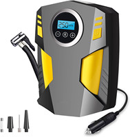 Compresseur d'air portable automatique numérique MICO 150 PSI 12 V ABS avec lumière d'urgence et moniteur de pression des pneus pour