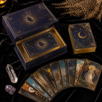 Fabricant de cartes de tarot et d'oracle en papier couché 330 g/m², impression recto-verso, dorure à chaud, avec boîte rigide