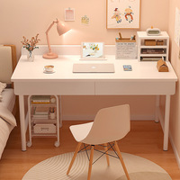 Bureau de chambre pour filles YQ - Commodes et bureau en MDF, simple, pour étudiants, usage domestique/bureau, appartements locatifs