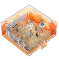 Juegos interactivos para interiores, equipo de parque de atracciones para interiores, pozo de bolas con pared con luz de sonido musical para patio interior