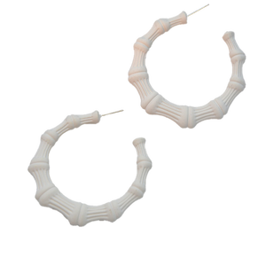 Wholesale 55mm 85mm Mixed Color Alloy Bamboo Hoop <strong>Earrings</strong> Matte Finish Statement Stud <strong>Earrings</strong> <strong>for</strong> <strong>Women</strong> Fashion Jewelry - Product Image 4