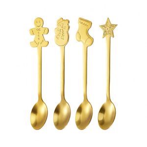 Stainless Steel <b>Christmas</b> Spoon Coffee Spoons Gingerbread <b>Man</b> Spoon Sets Creative Handle Teaspoons for <b>Christmas</b> Gifts - Product Image 1