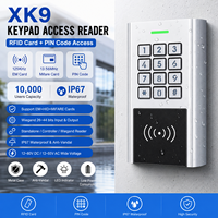 Lector de Proximidad RFID Wiegand para Exteriores, Resistente al Agua IP67, 125kHz 13.56Mhz, 2026, con Teclado de Control de Acceso Independiente con Código/Tarjeta