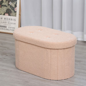 Boîte de rangement pour tabouret <span class=keywords><strong>pouf</strong></span> rond moderne multifonctionnel de grande capacité - Product Image 1