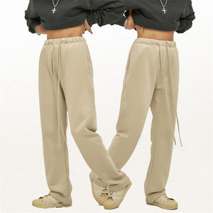 Pantalones de chándal modernos lisos en blanco para hombre, ropa de calle informal de algodón y poliéster, pantalones para correr - Product Image 4