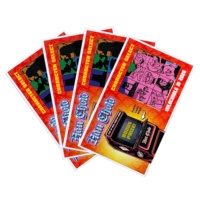 Billets de jeu à gratter personnalisés pour campagnes promotionnelles, loteries, jeux de gagner, bons cadeaux et jeux de hasard