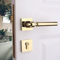 Poignée de porte magnétique silencieuse en alliage de zinc gris-noir robuste de style américain pour design intérieur et bureaux