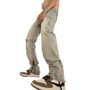 2023 גבוהה באיכות סין מפעל זול מחיר מותאם אישית סיטונאי אירופאי סגנון Slim Fit שחור שישי מכירה בציר ג 'ינס