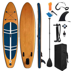 OEM ODM Wood grain standing fibglass prancha clear sup board 2023 Inflável paddle board paddleboards - Product Image 4