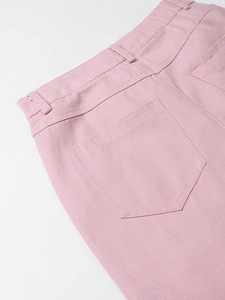 Jeans da <span class=keywords><strong>Donna</strong></span> con Strass a Forma di Diamante, <span class=keywords><strong>Pantaloni</strong></span> Luminosi a Vita Alta Stile Y2k - Product Image 3