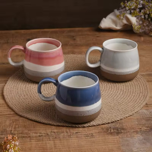 Nordic Kiln Glazed Ceramic Mug High Aesthetic Value 500ml Customized Color Logo Modern Design Dishwasher Microwave Safe - Product Image 1