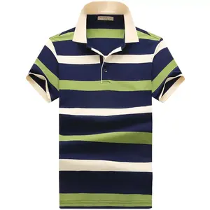 hight quality pique fabric custom polo shirts bulk wholesale clothing for men formal striped t shirt polo supplier