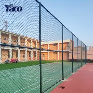 Clôture d'aéroport galvanisée à chaud de 6 pieds (1,83 m) de <span class=keywords><strong>hauteur</strong></span>, revêtement en PVC noir, fournisseur de clôture en treillis métallique pour jardin - Product Image 4