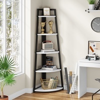 Étagère à étagères industrielle à 5 niveaux Étagère de rangement en coin pour plantes pour chambre à coucher, salon et cuisine