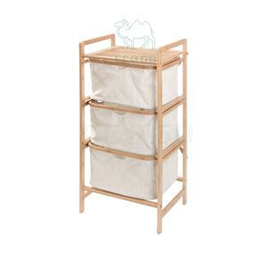 Cesta de lavandería de madera de bambú natural Venta caliente Cesta de almacenamiento Cesta de lavandería plegable ecológica - Product Image 2