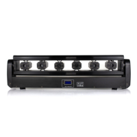 Vente directe usine : Projecteur laser stroboscopique LED DMX à 6 têtes mobiles, lumière laser rouge uniquement pour fêtes, scènes, bars, discothèques, DJ