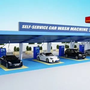 24 Hour Work Multifunctional Automatic Car Wash For Gas Station Self Service washing cars steam