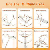 Machine de masturbation automatique puissante pour femmes, 7 modes de vibration, fonction de poussée et chauffage, vibromasseur en silicone, jouet sexuel mains libres et doux