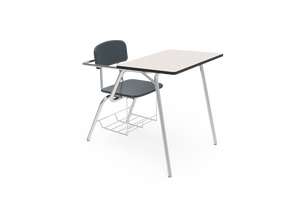Juego de escritorio y silla escolar y sillas con mesa-Combo apilable de plástico duro para sala de entrenamiento, aula, sala de reuniones - Product Image 2