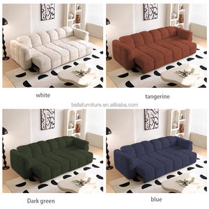 Canapé-Lit Télescopique Électrique Crème Bicolore Multifonctionnel Ajustable en Tissu Durable pour <span class=keywords><strong>Salon</strong></span> - Product Image 2