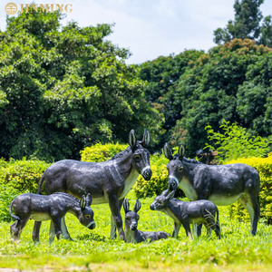 รูปปั้นแกะวัวลาสำหรับฟาร์มกลางแจ้งรูปปั้นไฟเบอร์กลาสขนาดเท่าสัตว์ซาฟารีรูปปั้นช้างกวางอัลปาก้า - Product Image 4