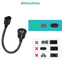Câble d'alimentation IEC C14 vers prise femelle australienne 3 broches, rallonge pour unité UPS, cordon d'alimentation 240V, longueur courte 20cm