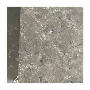 Artificial Translucent Solid Surface Slabs White Color With Grey Veins Calacatta White Stone Solid Surface For Countertops