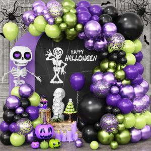 Kit d'arche de ballons Jour des Morts en latex coloré, crâne Dia De Los Muertos, BOO, Halloween, en aluminium, pour décoration d'autel de carnaval mexicain - Product Image 6