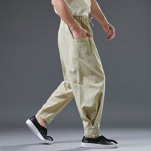Pantalones tejidos de cintura media informales para hombre con cierre elástico - Product Image 2