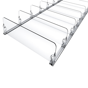 10 Pieces Per Set Retail Pharmacy Acrylic Shelf Separador Warehouse Commercial <b>Plastic</b> Adjustable Shelves Divider - Product Image 1