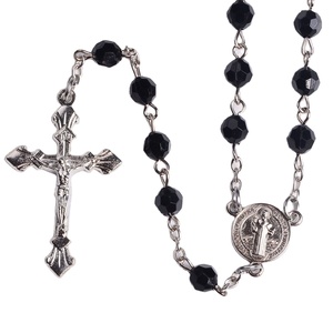 Cuentas acrílicas clásicas de 6x8mm, cortadas para <span class=keywords><strong>la</strong></span> cara, para oración con medalla de <span class=keywords><strong>San</strong></span> <span class=keywords><strong>Benito</strong></span>, Premio religioso - Product Image 2