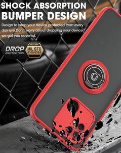 Funda Protectora para Teléfono Móvil de Acrílico + TPU al por Mayor, con Anillo de Soporte de 360 Grados, Funda Mate para Xiaomi <span class=keywords><strong>Redmi</strong></span> <span class=keywords><strong>10A</strong></span> <span class=keywords><strong>10C</strong></span> con Protección para la Cámara - Product Image 4