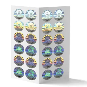 Personalizzato 3D Anti-contraffazione ologramma adesivo personalizzato PET etichetta olografica