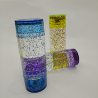 Tube sensoriel en acrylique à paillettes flottantes, remplissage personnalisé de sequins, ornement de bureau apaisant pour la réduction du stress