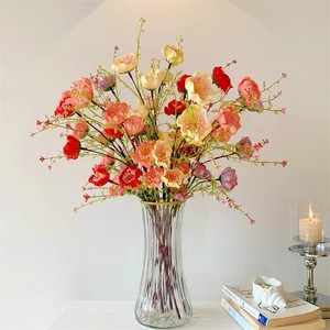 Arrangement floral populaire en <span class=keywords><strong>rhododendron</strong></span> artificiel à 5 têtes, décoration de mariage, décoration de la maison, table à manger, bouquet de fleurs en soie de printemps - Product Image 4