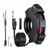 Chargeur universel pour guidon de moto USB-C PD 30W USB-A QC3.0 18W, adaptateur d'alimentation étanche pour motos, ATV, UTV