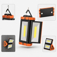 Lampe de travail LED magnétique rechargeable 1000LM, double rotation USB-C, lampe d'inspection COB pour réparation automobile, garage, camping