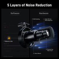 Microphone dynamique Maono PD300X, double mode USB/XLR, qualité sonore professionnelle, réduction du bruit, enregistrement, podcasting