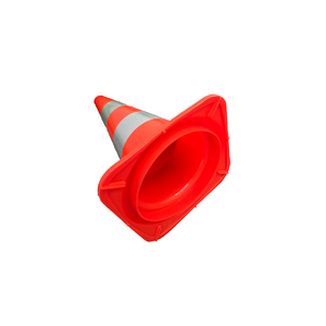 Reflective High Intense Reflective Orange PVC Flexible Elastic Warning Safety Road Traffic <strong>Cone</strong> 50CM Height - Product Image 2