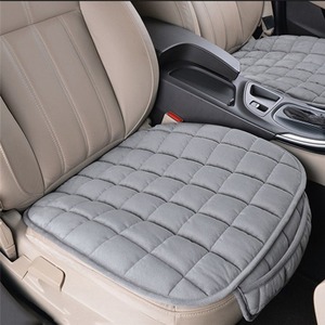Coussin <span class=keywords><strong>de</strong></span> siège <span class=keywords><strong>de</strong></span> voiture universel monobloc en PU/coton pour la première rangée, toutes saisons, antidérapant, sans sangles ni dossier - Product Image 1