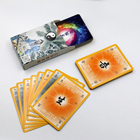 Cartes de tarot noires style Feng Shui personnalisées OEM à bas prix avec boîte rigide et guide, jeu de cartes de poker en gros