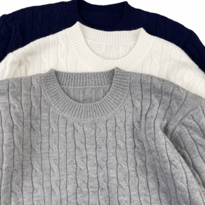 Suéter Masculino de Tricô Quente e Confortável com Gola Redonda e Bordado para Inverno - Atacado - Product Image 1