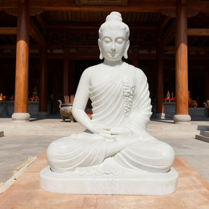 Statue de bouddha en marbre grandeur nature de jardin extérieur de conception traditionnelle <span class=keywords><strong>Statuette</strong></span> ornée - Product Image 2