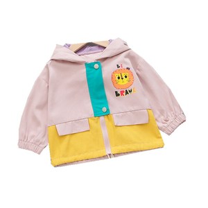 Vêtements pour bébés en gros : Blousons à capuche unis, Manteaux en satin rose pour filles - Product Image 1