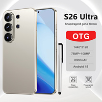 Téléphones mobiles populaires S26 Ultra double SIM débloqués, version mondiale 7,3 pouces 16 Go + 1 To, smartphone 5G Deca Core LTE 5G