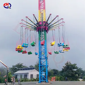 52m unterhaltung spannende turm fahrt schaukel fliegen turm freies herbst fliegen Schaukel turm fahrten für verkauf