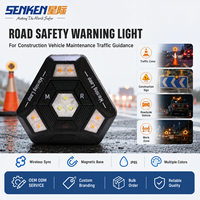 Luz Estroboscópica LED Recargable Magnética Multimodo Inalámbrica para Motocicleta y Camión, Luces Traseras de Advertencia