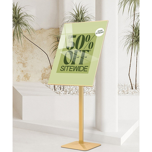 Muestra menú soporte 29 pantalla ancha de 21,6 pulgadas pedestal de aluminio soporte de señal suelo de pie carga superior fácil de abrir - Product Image 2