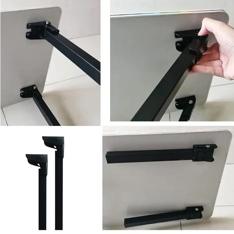 Meja dan kursi ekstensi kaki logam Plating Modern kontemporer bingkai dukungan dilipat Self-lock lipat 50 buah